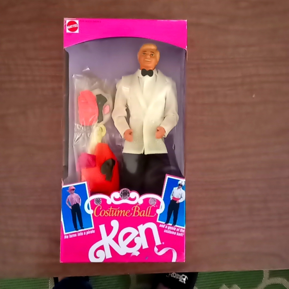 Vintage New Mattel 1990 Costume Ball Ken Barbie Doll Pirate Genie Costum…